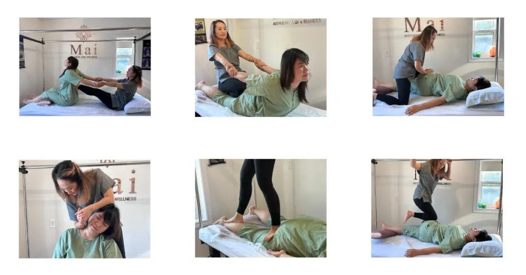 Nuad Thai massage positions at Mai Thai Massage Toronto
