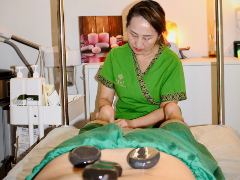 Hot stone massage at Mai Thai Massage