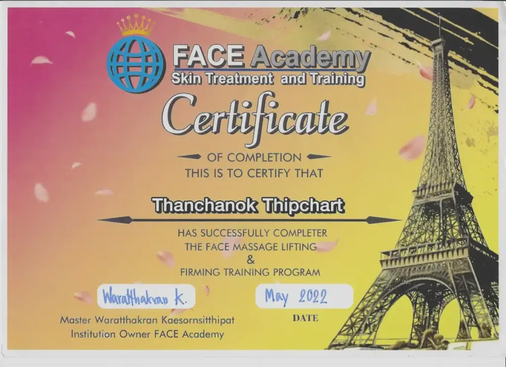 Face academy certificate